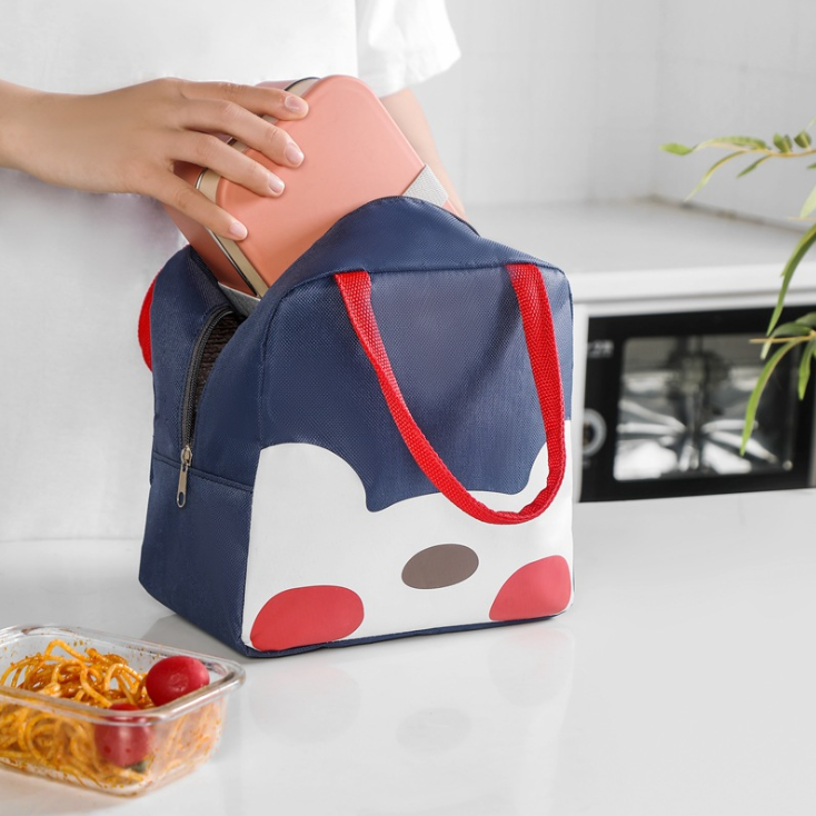 New Cartoon Funny Insulated Bag Large Capacity Lunch Bag Heat and Cold Insulation Lunch Bag Fresh-Keeping Lunch Box Bag