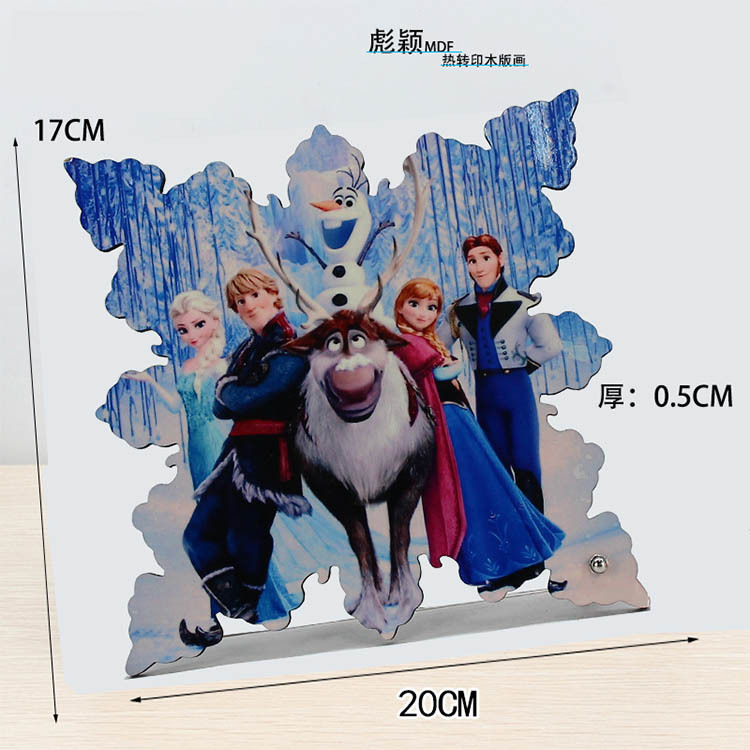 Heat transfer wooden rose set table office photo frame decoration of a bronzing crafts blank wood painting