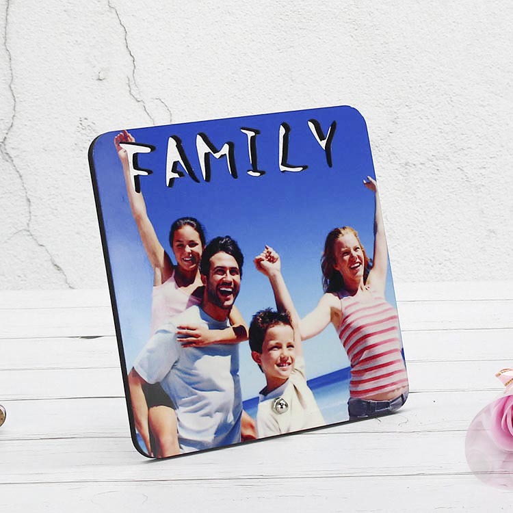 Heat transfer wooden rose set table office photo frame decoration of a bronzing crafts blank wood painting