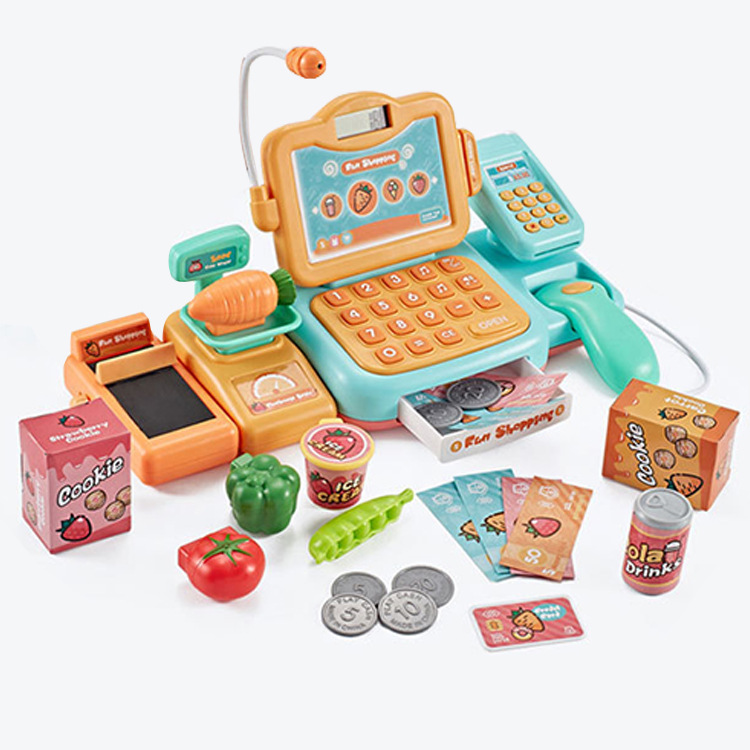 Beibigu Children&#039;s Simulation Supermarket Cash Register Set Toy Cash Register Play House