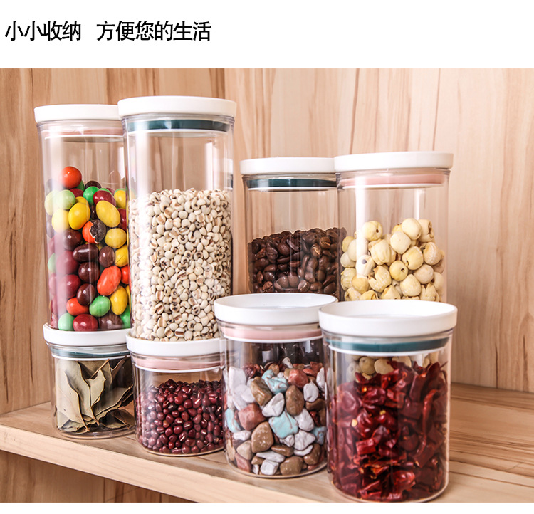 Kitchen Plastic Fresh-Keeping Sealed Jar Cereals Beans Grain Storage Storage Jar Household Food Storage Box Kitchen Plastic Fresh-Keeping Sealed Jar Cereals Beans Grain Storage Storage Jar Household Food Storage Box