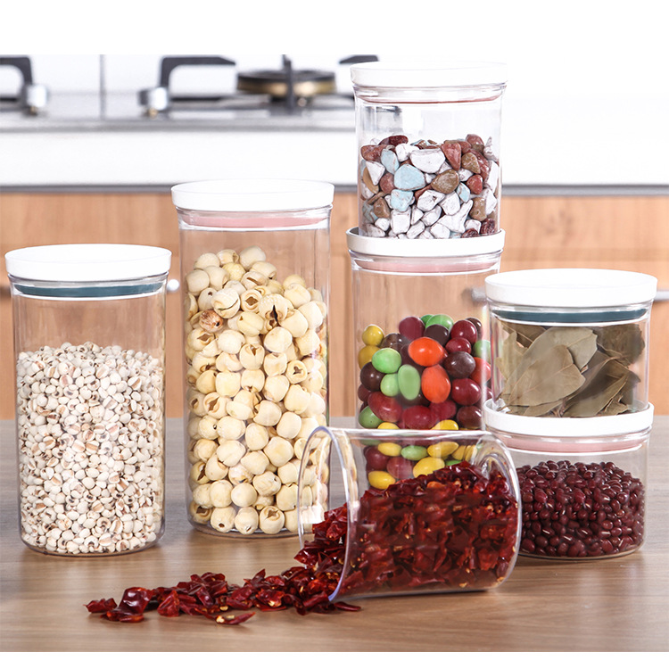 Kitchen Plastic Fresh-Keeping Sealed Jar Cereals Beans Grain Storage Storage Jar Household Food Storage Box Kitchen Plastic Fresh-Keeping Sealed Jar Cereals Beans Grain Storage Storage Jar Household Food Storage Box