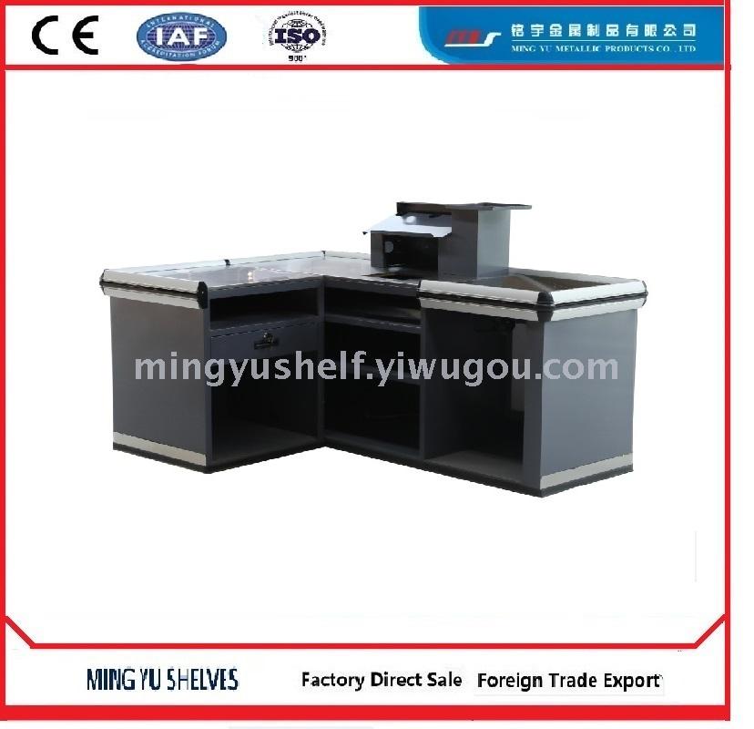 Supermarket Cashier Machine Counter Simple Modern Clothing Store Cashier Cash Register Stainless Steel Countertop