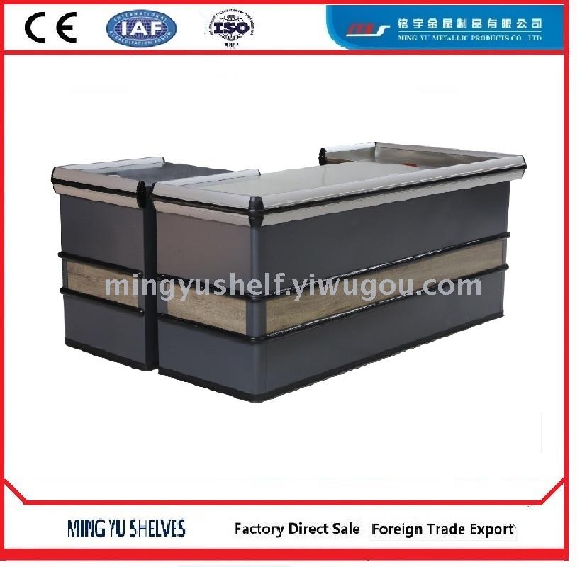 Supermarket Cashier Machine Counter Simple Modern Clothing Store Cashier Cash Register Stainless Steel Countertop