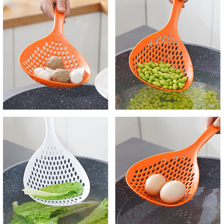 Japanese-Style Colander Large Spoon Kitchen Large Noodle Strainer Colander Large Strainer Home Ladle round Strainer Draining