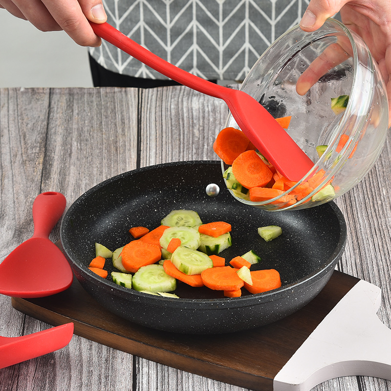 Factory Direct Supply All-Inclusive Silicone Kitchenware Set Cooking Spoon Household Spatula Kitchen Food Clip Colander 5-Piece Set
