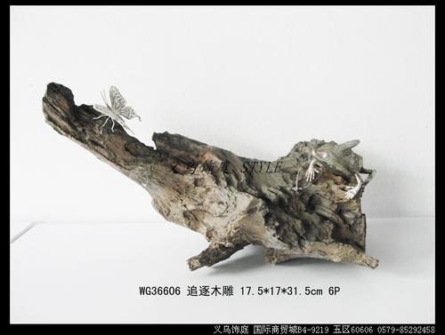 Butterflies and wood resin crafts ornaments