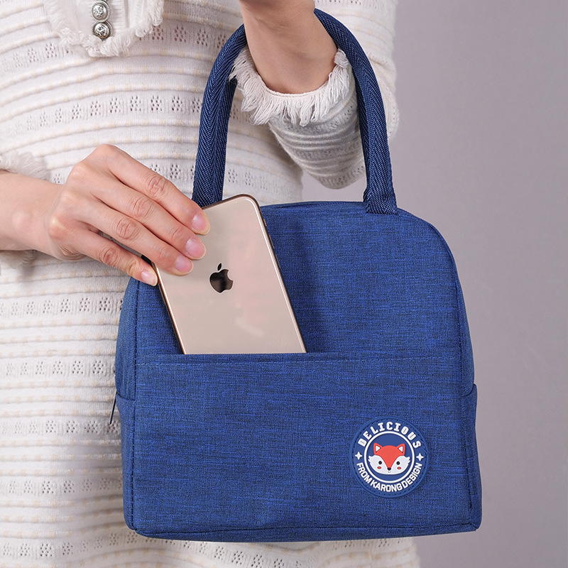 Student Portable Insulated Bag Fresh-Keeping Picnic Bag Work Portable Lunch Box Thermal Insulation Lunch Bag Lunch Box Bag