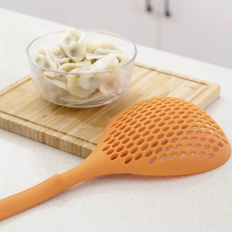 Household Kitchen Skimmer Large Nylon Colander Noodles Water Sieve Hot Pot Strainer Long Handle Pasta Spoon Wive-Screen Ladle