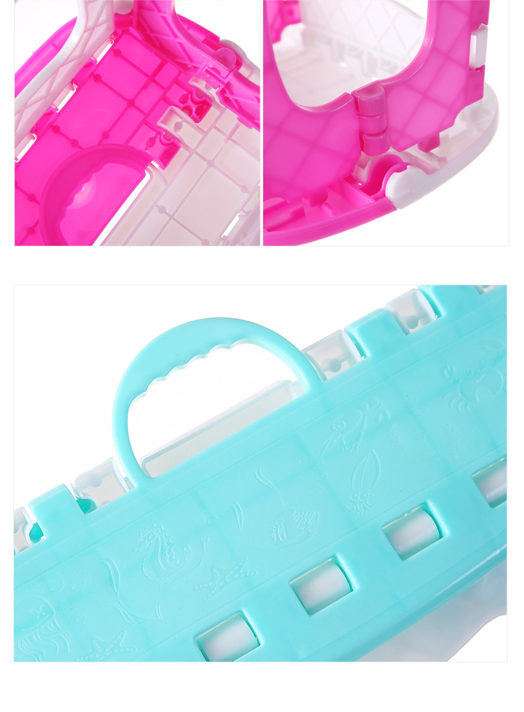 A2-28 Portable Color Matching Thickened Stool Children's Stool Folding Stool Outdoor Plastic Low Stool Train Stool