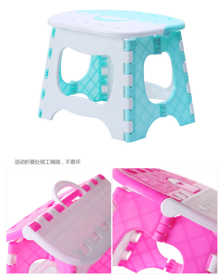 A2-28 Portable Color Matching Thickened Stool Children's Stool Folding Stool Outdoor Plastic Low Stool Train Stool