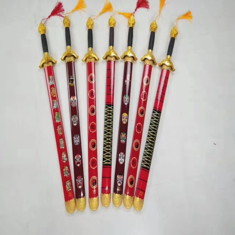 Wholesale Stall Tourist Scenic Spot Sword Wooden Sword Wood Knife Bamboo Wooden Dragon Sword Children&#039;s Crafts Toys