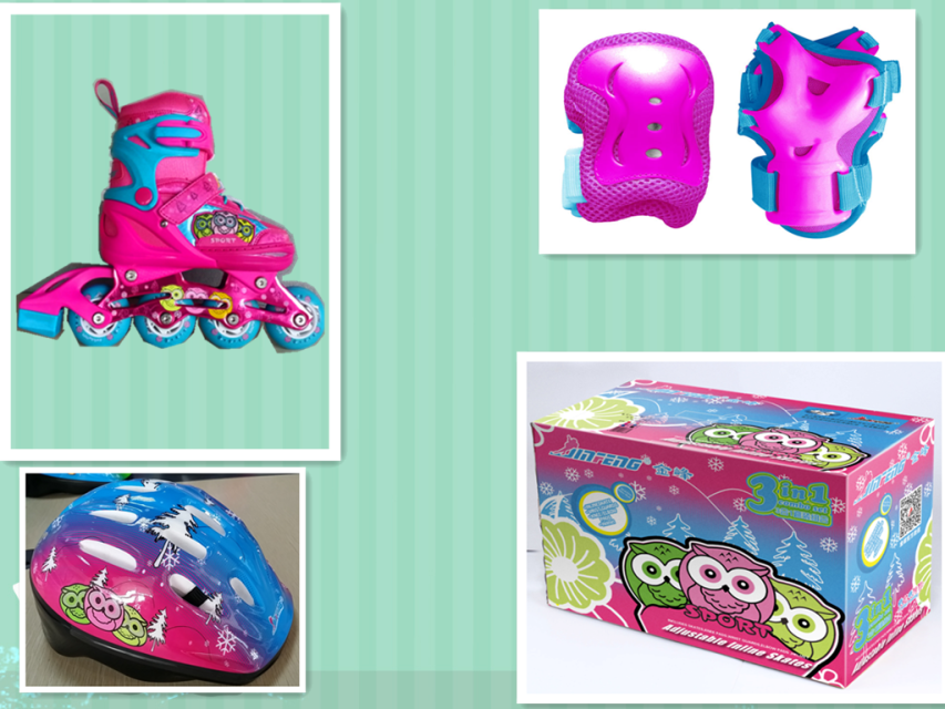 Jinfeng 138 adjustable Rollerblades inline skates for children sets