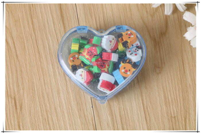 Cartoon Christmas eraser set for children's New Year creative stationery gifts Cartoon Christmas eraser set for children's New Year creative stationery gifts