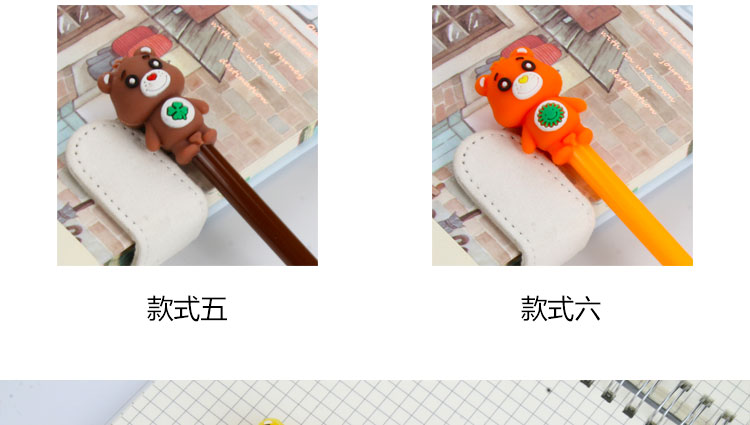 Factory Direct Sales New Creative Clothes Bear Gel Pen Student Exam Black Gel Pen Wholesale Customizable