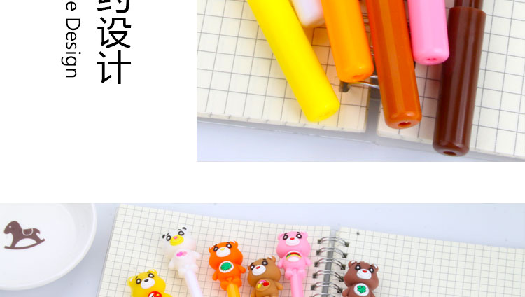 Factory Direct Sales New Creative Clothes Bear Gel Pen Student Exam Black Gel Pen Wholesale Customizable