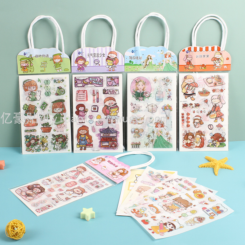 Journal Stickers Cartoon Stickers Girl&#039;s Hand Account Stickers Decorative Sticker Pet Waterproof Thermos Cup Stickers