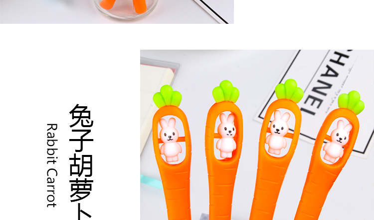 Factory Direct Sales New Creative Fashion Rabbit Rotating Carrot Student Studying Stationery Gel Pen Wholesale Supplies Factory Direct Sales New Creative Fashion Rabbit Rotating Carrot Student Studying Stationery Gel Pen Wholesale Supplies