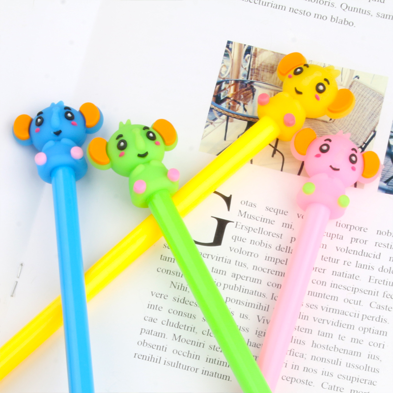 Factory Direct Sales Creative Elephant Gel Pen Cute Cartoon Learning Stationery Office Supplies Signature Pen Can Be Wholesale