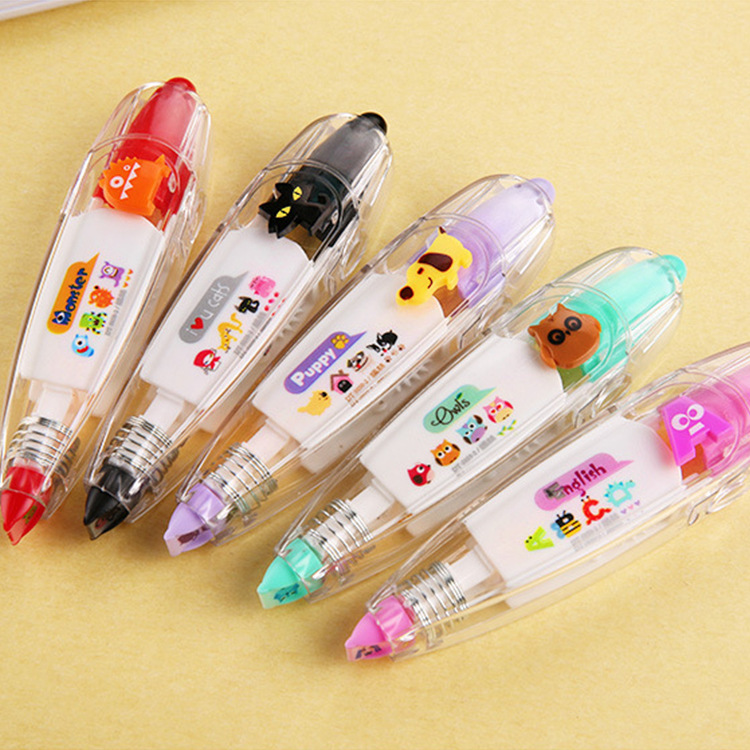 [AGU] Orange Forest Creative Cartoon Push Lace Band Correction Tape Stationery Decoration Supplies Wholesale