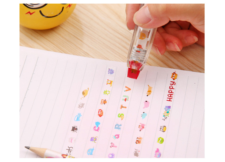 [AGU] Orange Forest Creative Cartoon Push Lace Band Correction Tape Stationery Decoration Supplies Wholesale