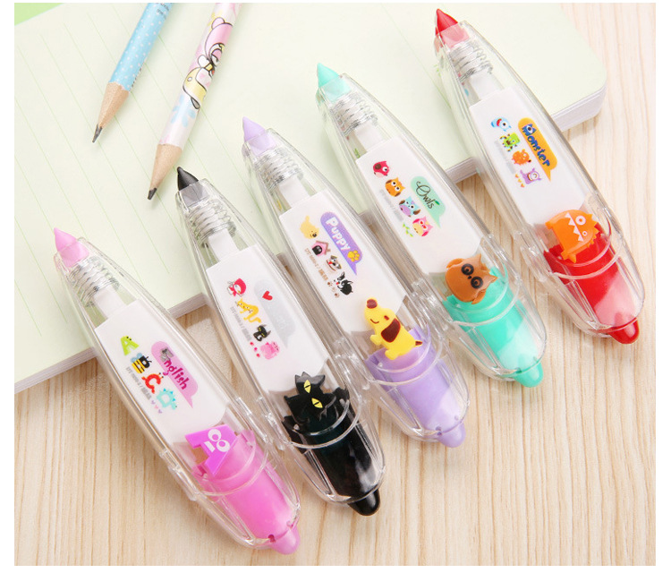 [AGU] Orange Forest Creative Cartoon Push Lace Band Correction Tape Stationery Decoration Supplies Wholesale