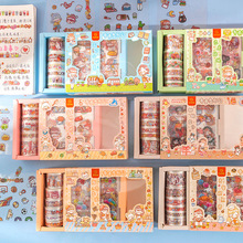 Gilding Japanese and Paper Adhesive Tape Sets Creative Cartoon Handmade DIY Hand Account Stickers Student Stationery Decorative Stickers Gilding Japanese and Paper Adhesive Tape Sets Creative Cartoon Handmade DIY Hand Account Stickers Student Stationery Decorative Stickers