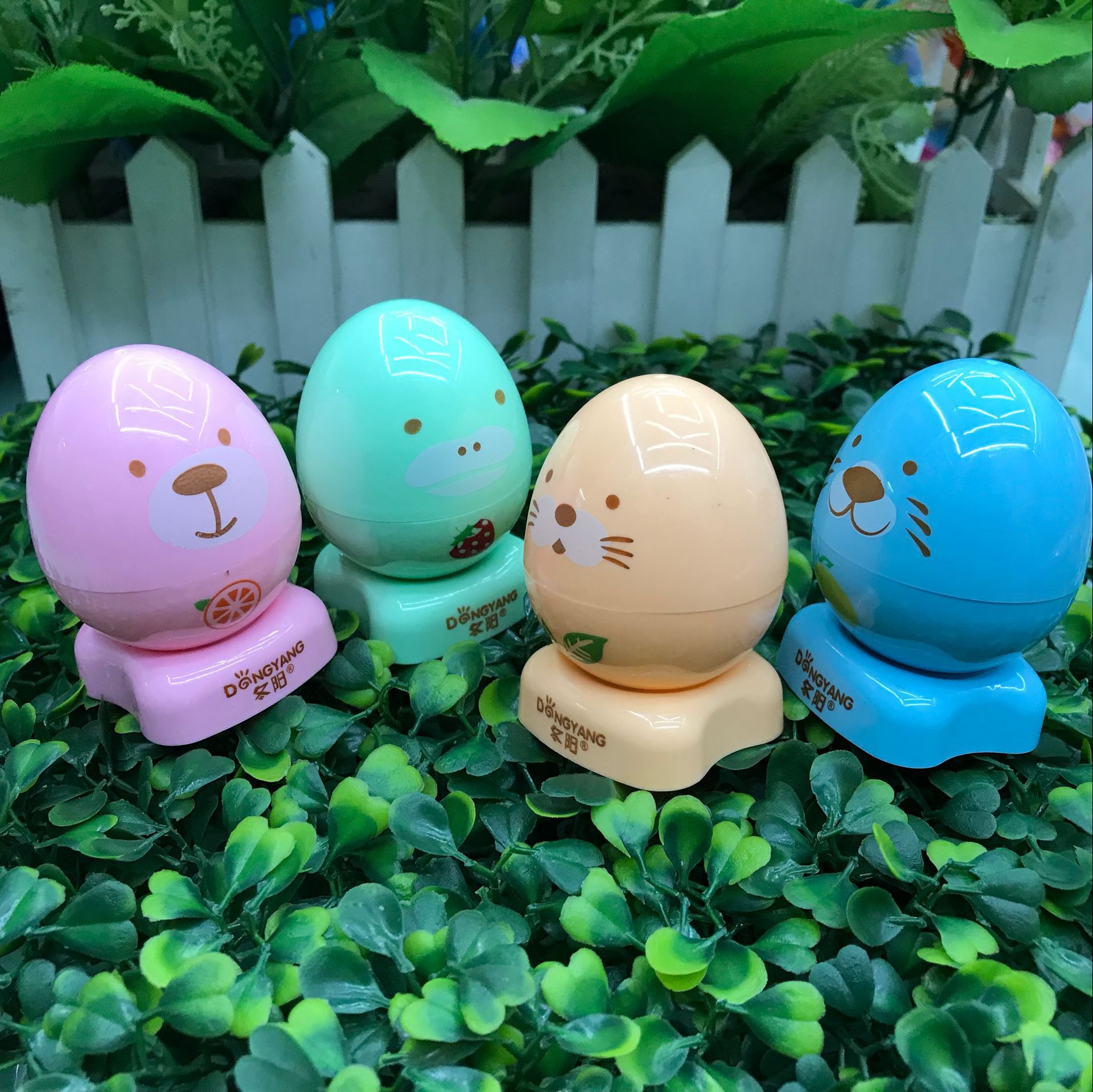 cartoon double hole pencil sharpener candy color animal cute egg sharpener pen shaver student stationery wholesale