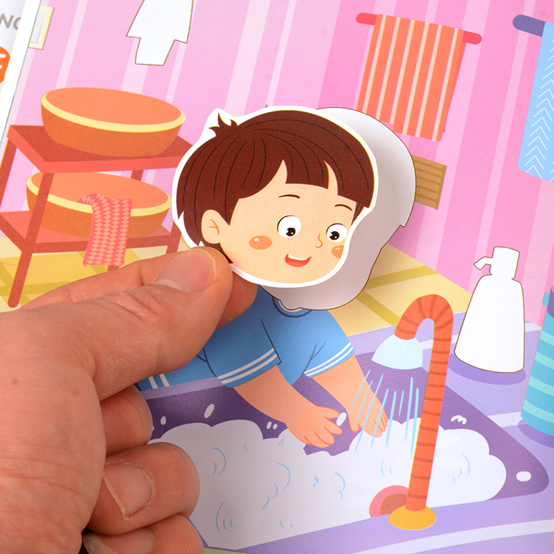 Literacy King Sticker Book 2-6 Years Old Children Enlightenment Paste Sticker Card Baby Cartoon Puzzle Sticker Book
