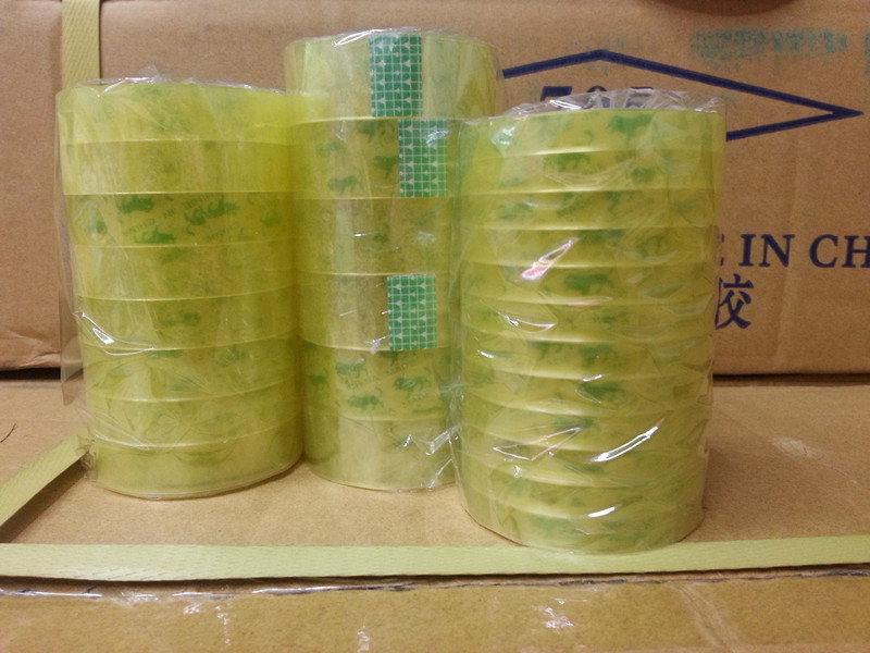 Dinglide Transparent Stationery Tape Bandwidth Office Tape Sealing Small Tape Box Sealing Adhesive Tape Multi-Specification Wholesale