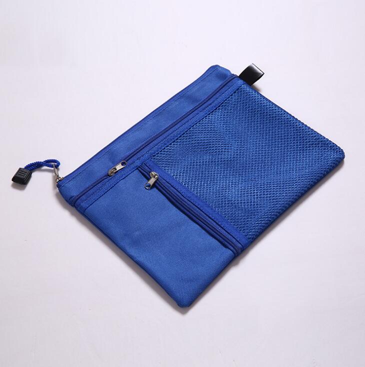 Bunge stylish three - layer zip - up SEC bag mesh waterproof folder information