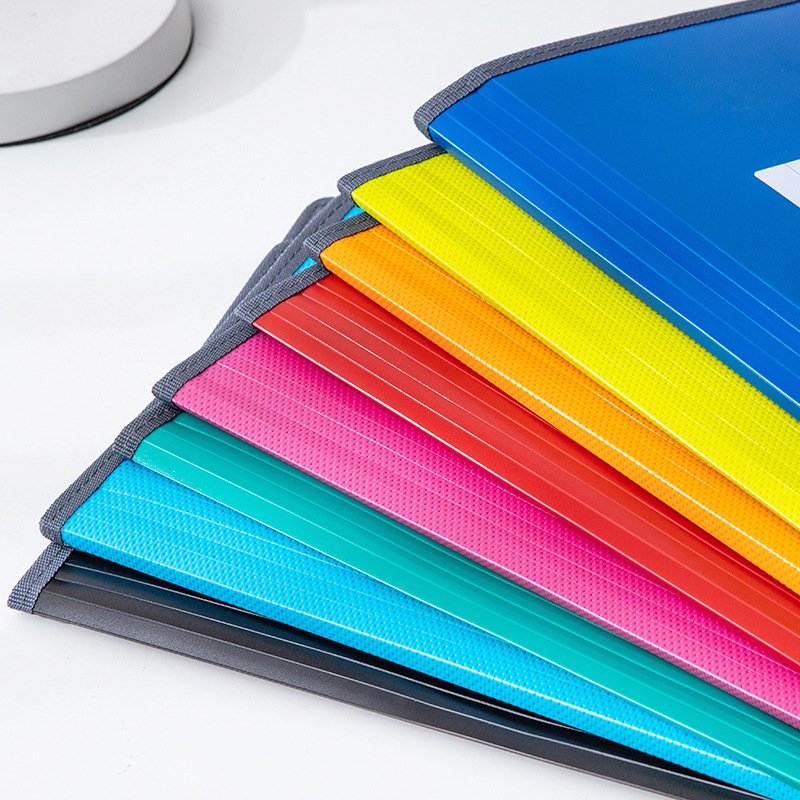 Factory Direct Sales Candy Color Space Bag Large Capacity Test Paper Document Buggy Bag Info Booklet Folder Information Bag