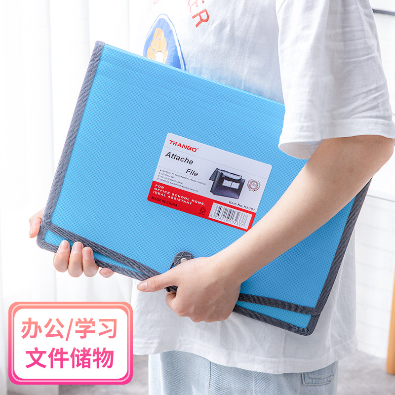 Factory Direct Sales Candy Color Space Bag Large Capacity Test Paper Document Buggy Bag Info Booklet Folder Information Bag