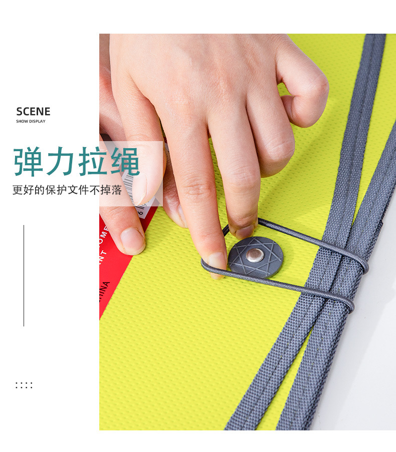 Factory Direct Sales Candy Color Space Bag Large Capacity Test Paper Document Buggy Bag Info Booklet Folder Information Bag