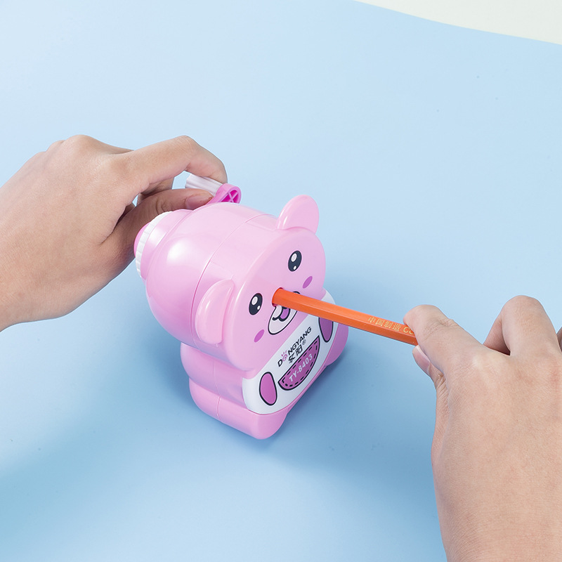 Cartoon bear automatic front and back pencil sharpener students hand sharpener pencil sharpener stationery