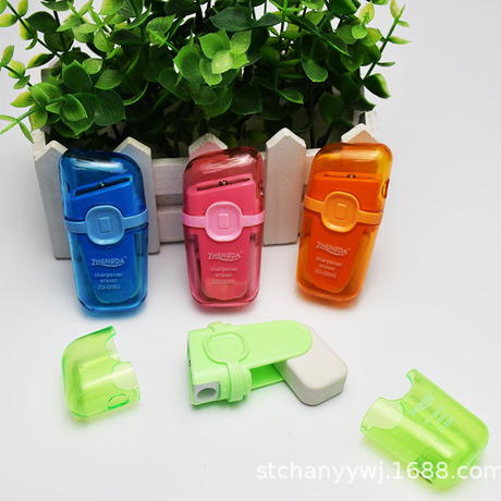 The teacher eraser students wipe clean without leaving a mark cartoon modeling multi-functional like leather eraser and pencil sharpener