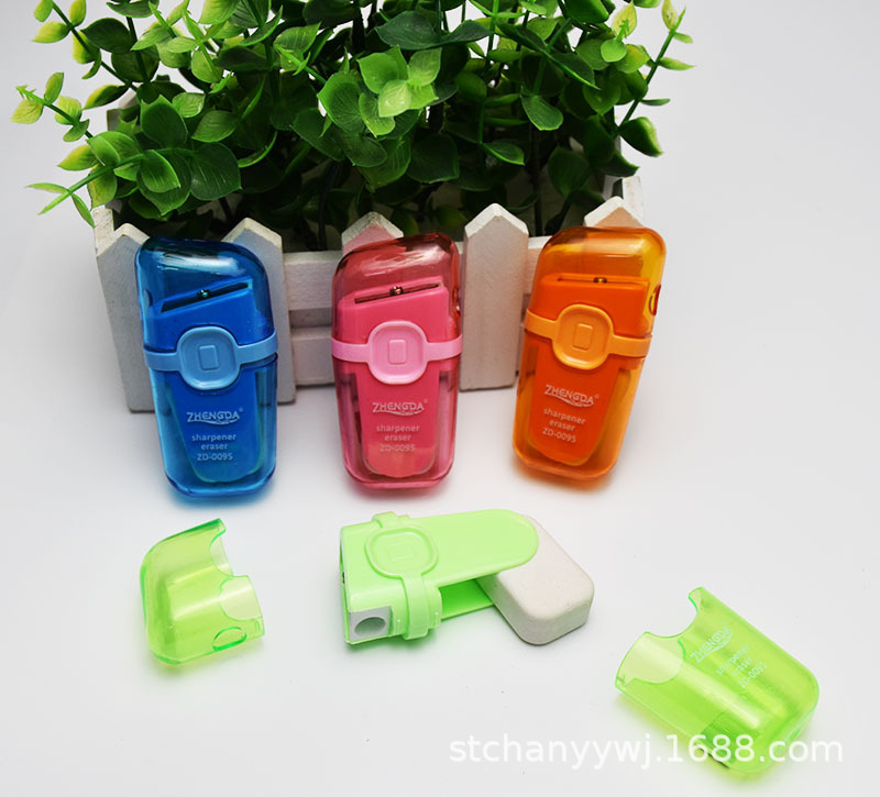 The teacher eraser students wipe clean without leaving a mark cartoon modeling multi-functional like leather eraser and pencil sharpener