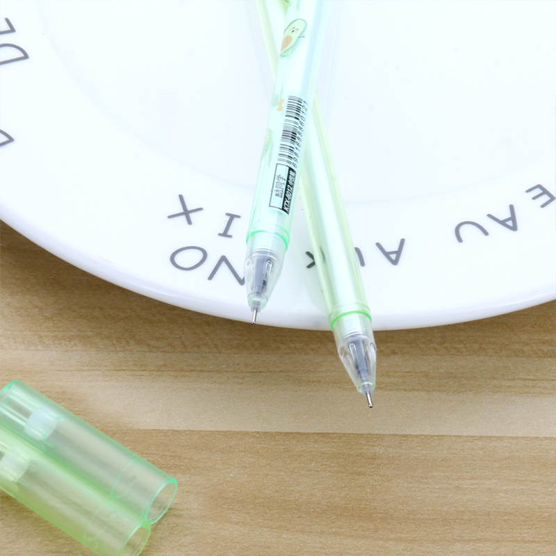 Korean Ins Girl Heart Fishtail Sequins Gel Pen Avocado Signature Pen Cute Student Exam Writing Ball Pen