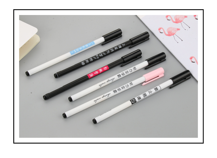 Personality Creative Endeavor Master Gel Pen Fashion Simple Text Black Gel Ink Pen 0.5mm Student Stationery Personality Creative Endeavor Master Gel Pen Fashion Simple Text Black Gel Ink Pen 0.5mm Student Stationery