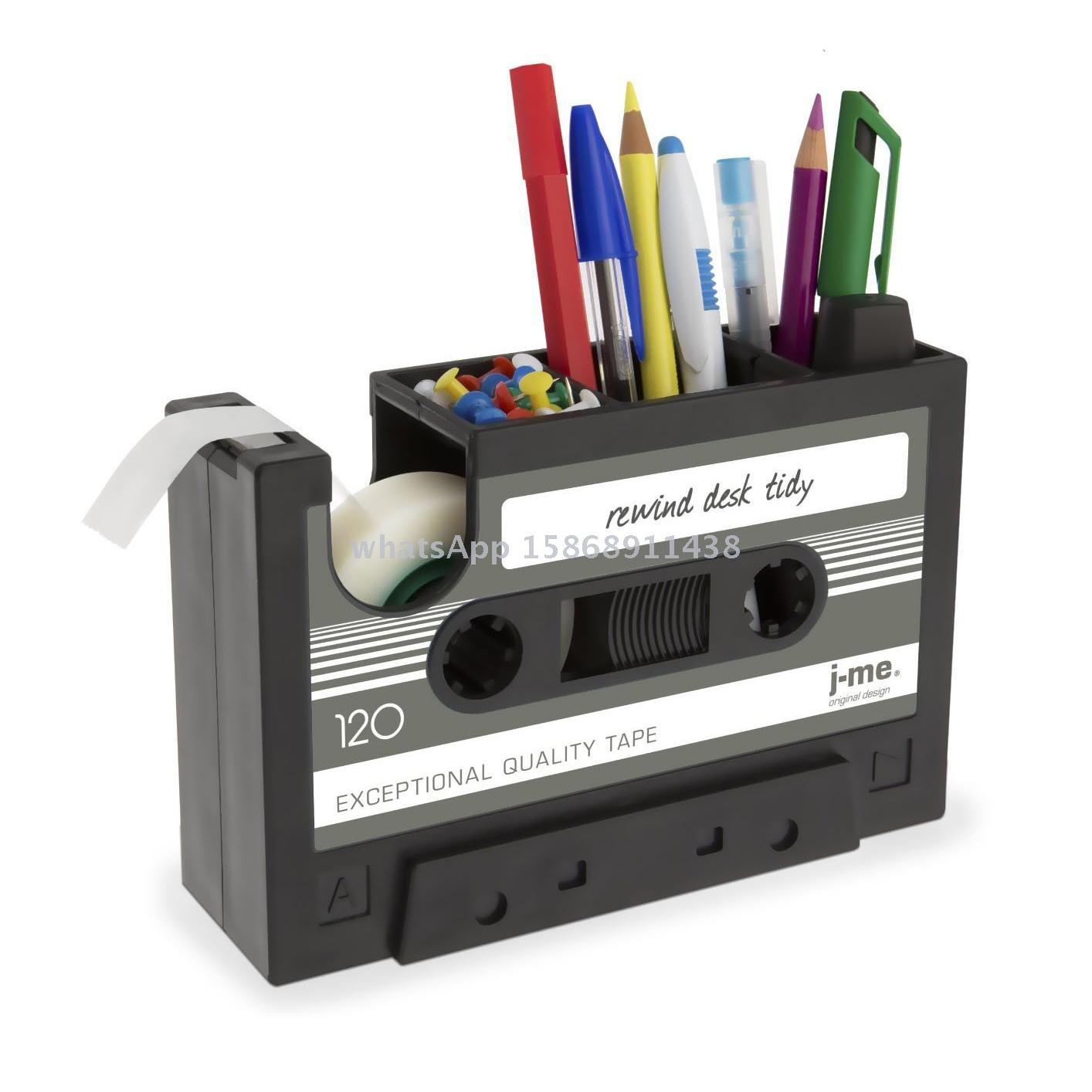 Slingifts hot-Cassette Tape Dispenser Pen Holder Pencil Pot Stationery Desk Tidy Container Office Stationery Slingifts hot-Cassette Tape Dispenser Pen Holder Pencil Pot Stationery Desk Tidy Container Office Stationery