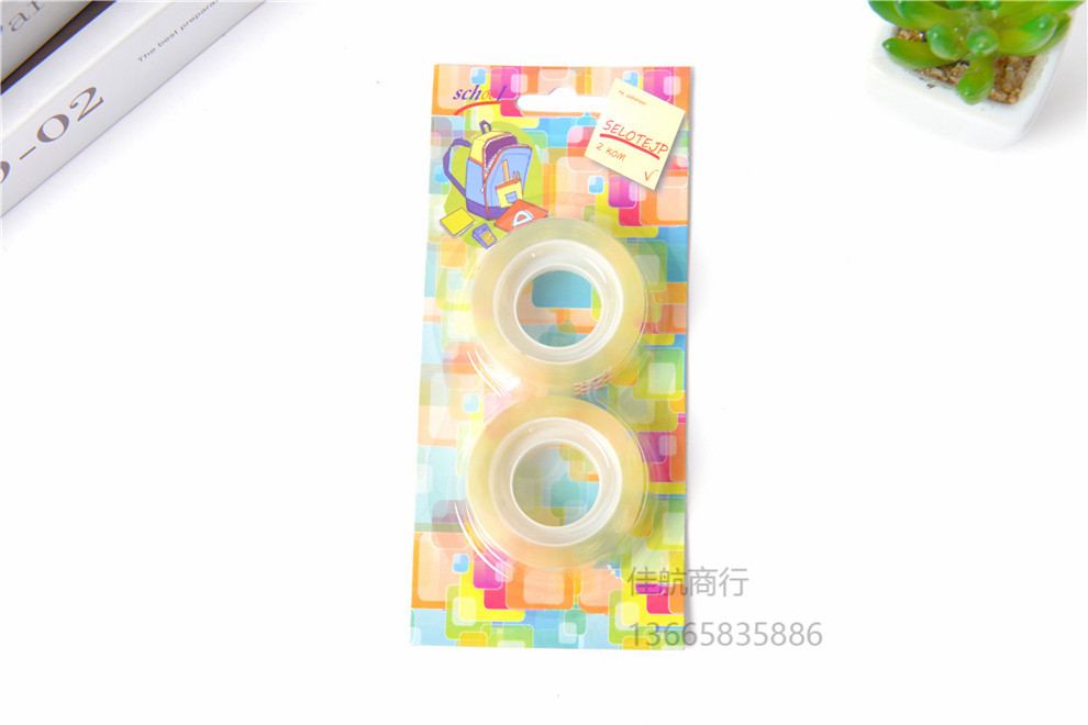 Transparent Tape Student Stationery Simple Common Style Transparent High Adhesive Correction Adhesive Tape Adhesive Plaster Office Supplies