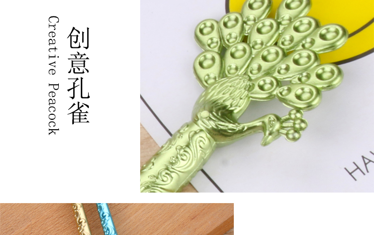 Factory Direct Sales Cute Creative Stationery Cute Female Student Black Carbon Pen Peacock Southeast Flying Hairpin Gel Pen