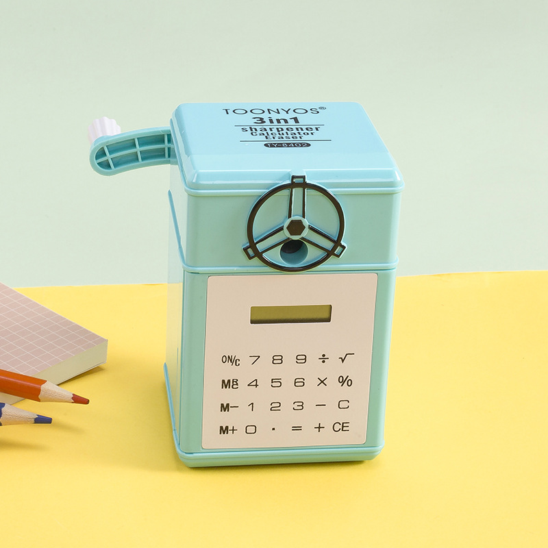 Creative hand pencil sharpener computer eraser 3 and 1