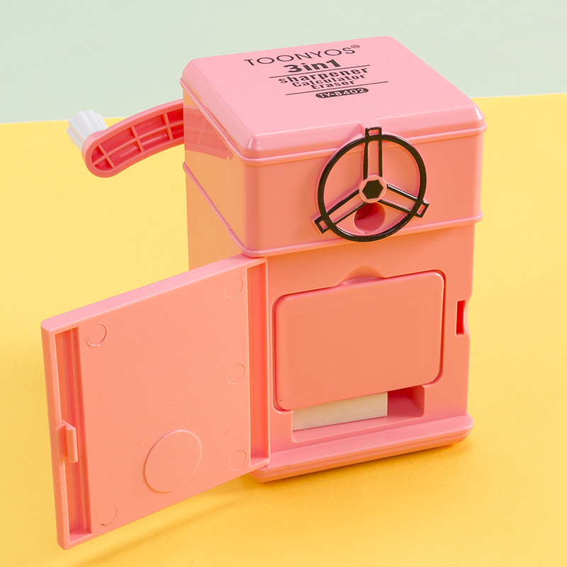Creative hand pencil sharpener computer eraser 3 and 1