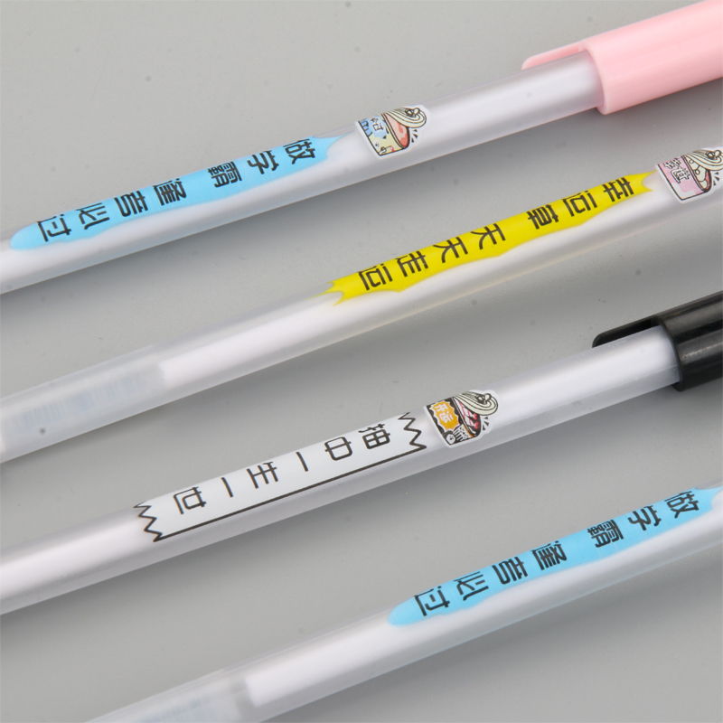Personalized Xueba Fashionable Words Gel Pen with Diamond Gel Pen Creative Text Student Black Gel Ink Pen Signature Pen Wholesale
