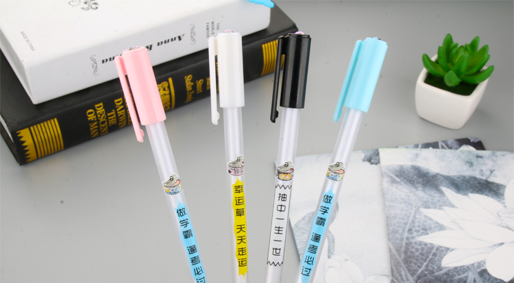 Personalized Xueba Fashionable Words Gel Pen with Diamond Gel Pen Creative Text Student Black Gel Ink Pen Signature Pen Wholesale