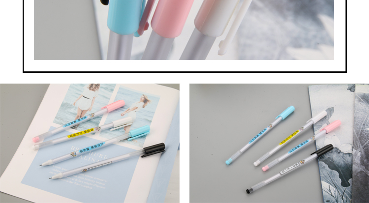 Personalized Xueba Fashionable Words Gel Pen with Diamond Gel Pen Creative Text Student Black Gel Ink Pen Signature Pen Wholesale