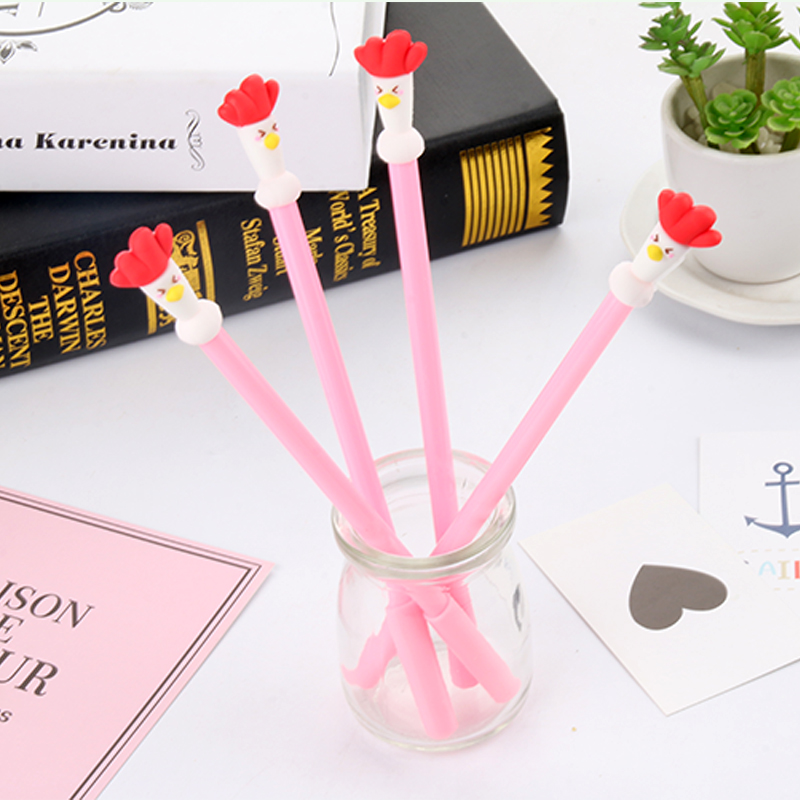 P-1546 Creative Cock Gel Pen Bird Cute Cartoon Water-Based Paint Pen Office Signature Pen Student Stationery