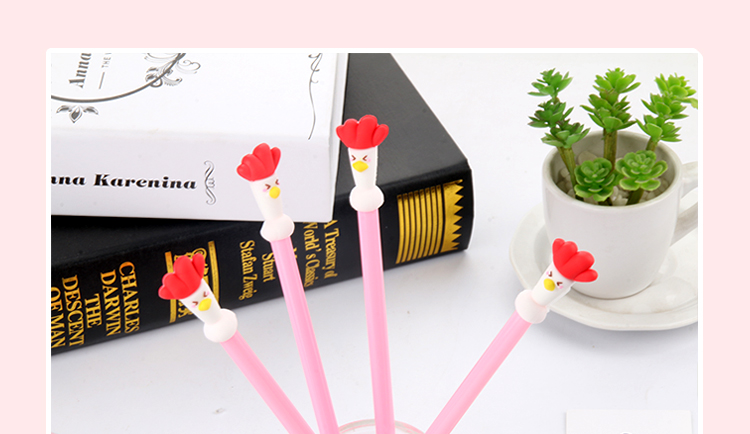 P-1546 Creative Cock Gel Pen Bird Cute Cartoon Water-Based Paint Pen Office Signature Pen Student Stationery