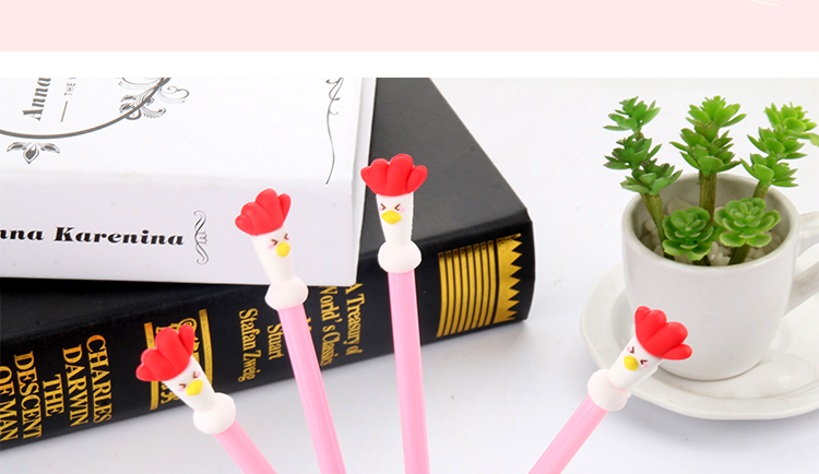 P-1546 Creative Cock Gel Pen Bird Cute Cartoon Water-Based Paint Pen Office Signature Pen Student Stationery